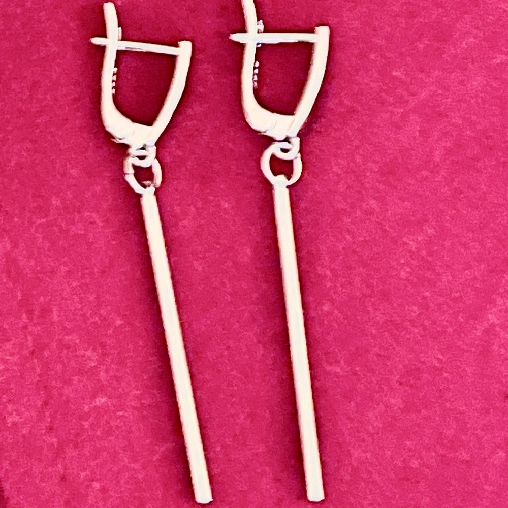 Sterling bar earrings